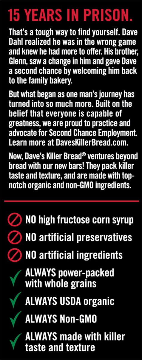 slide 6 of 10, Dave's Killer Bread Amped-Up Double Chocolate Coconut Organic Protein Bars, 4 Count, 4 ct