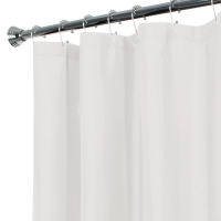 slide 2 of 9, Zenna Home Fabric Shower Curtain or Liner, 70 in x 72 in, White, 70 x 72 