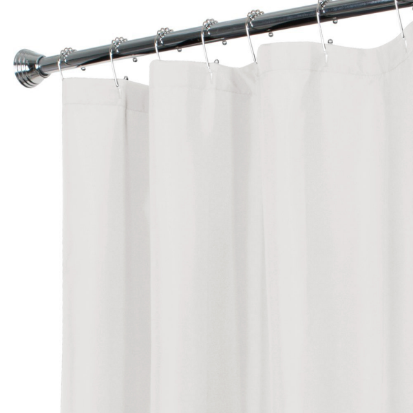 slide 8 of 9, Zenna Home Fabric Shower Curtain or Liner, 70 in x 72 in, White, 70 x 72 