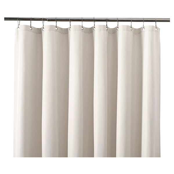 slide 1 of 1, Everyday Living Fabric Shower Curtain Liner White, 70 in x 72 in