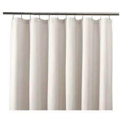 Everyday Living Fabric Shower Curtain Liner White