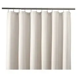 ZENNA HOME Home Fabric Shower Liner, White