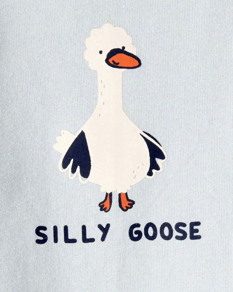 slide 2 of 2, Carter's Baby Silly Goose Cotton Long-Sleeve Graphic Bodysuit - Blue Blue 6M, 1 ct