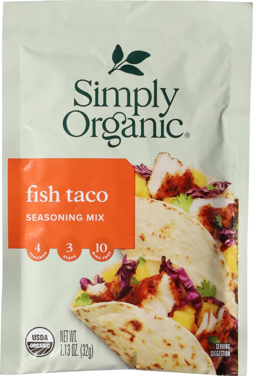 slide 2 of 9, Simply Organic Seasoning Mix Fish Taco, 1.13 oz