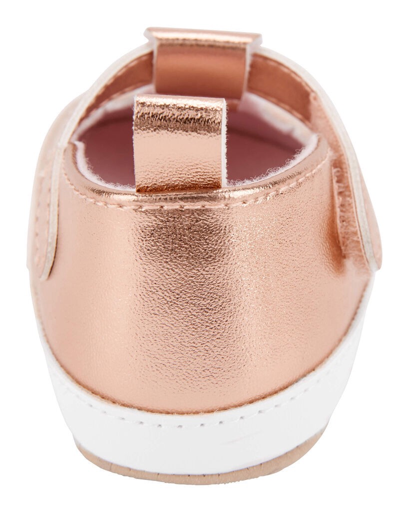 slide 6 of 6, Oshkosh Baby Metallic Slip-On Crib Shoes Metallic 2, 1 ct