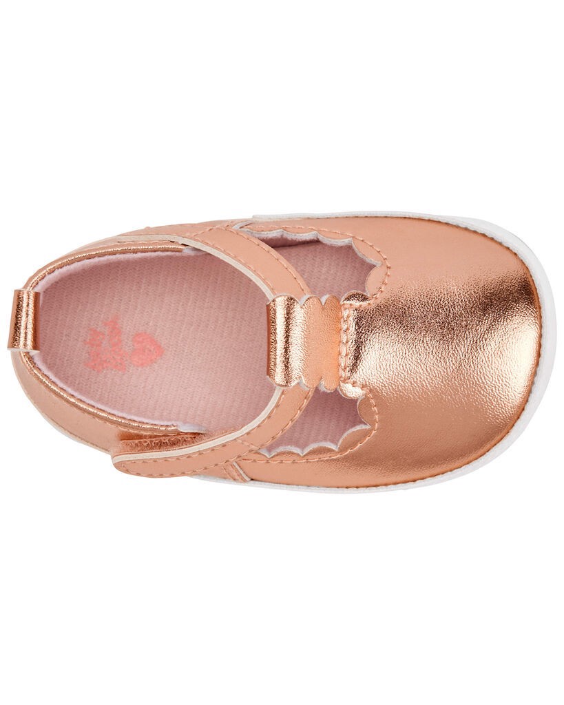 slide 5 of 6, Oshkosh Baby Metallic Slip-On Crib Shoes Metallic 2, 1 ct