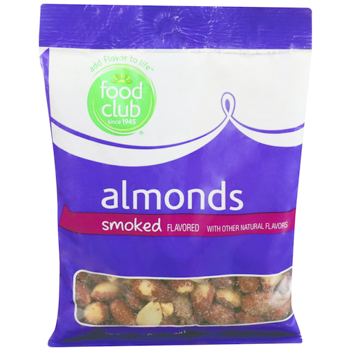 slide 1 of 1, Food Club Smoked Flavored Almonds, 4 oz