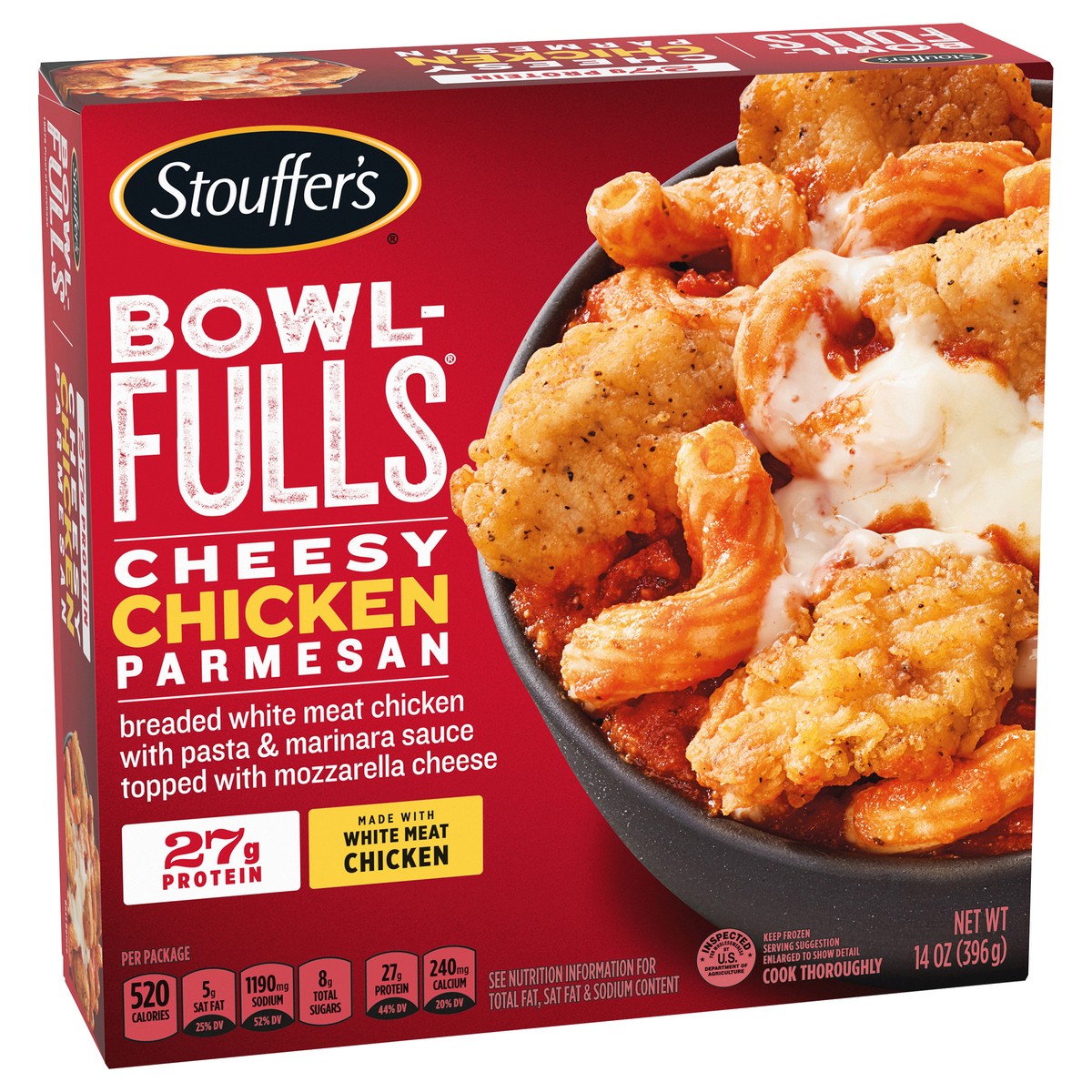 slide 2 of 9, Stouffer's Bowl-Fulls Cheesy Chicken Parmesan Frozen Meal, 14 oz