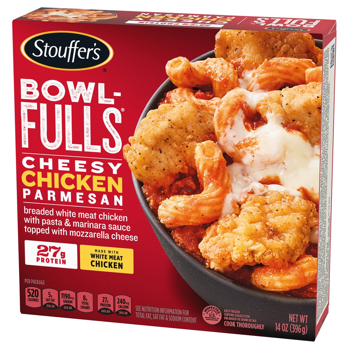 slide 3 of 9, Stouffer's Bowl-Fulls Cheesy Chicken Parmesan Frozen Meal, 14 oz