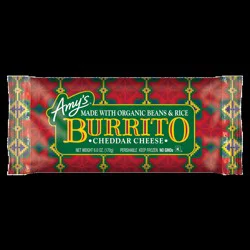 Amy's Kitchen Cheddar Cheese, Bean & Rice Burrito, 6 oz