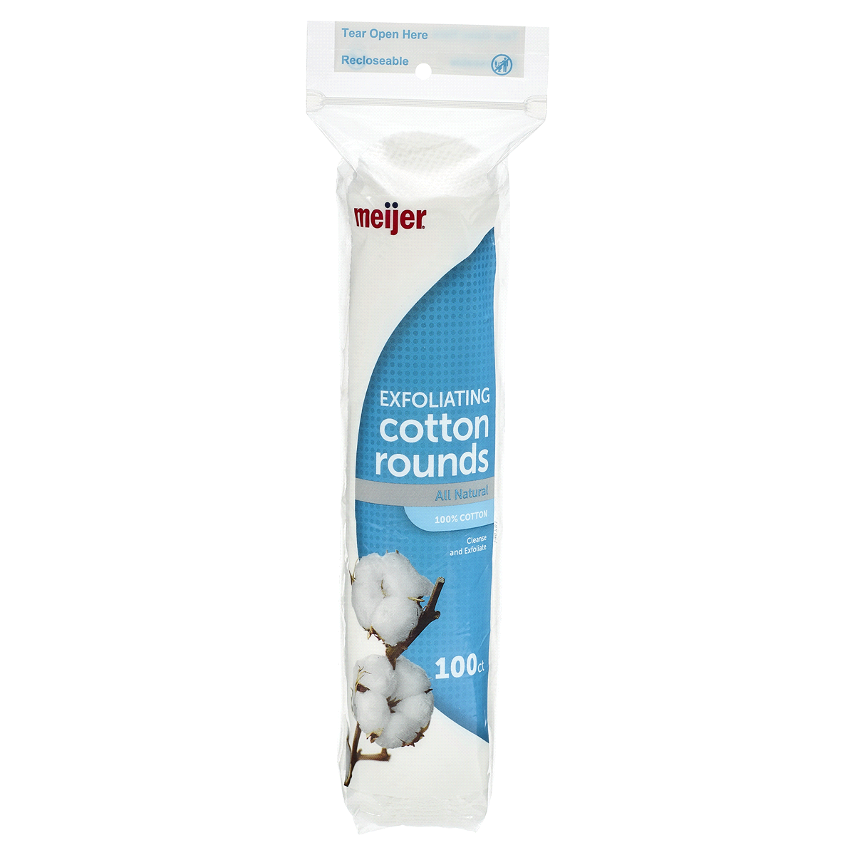 slide 1 of 5, Meijer Exfoliating Cotton Rounds, 100 ct