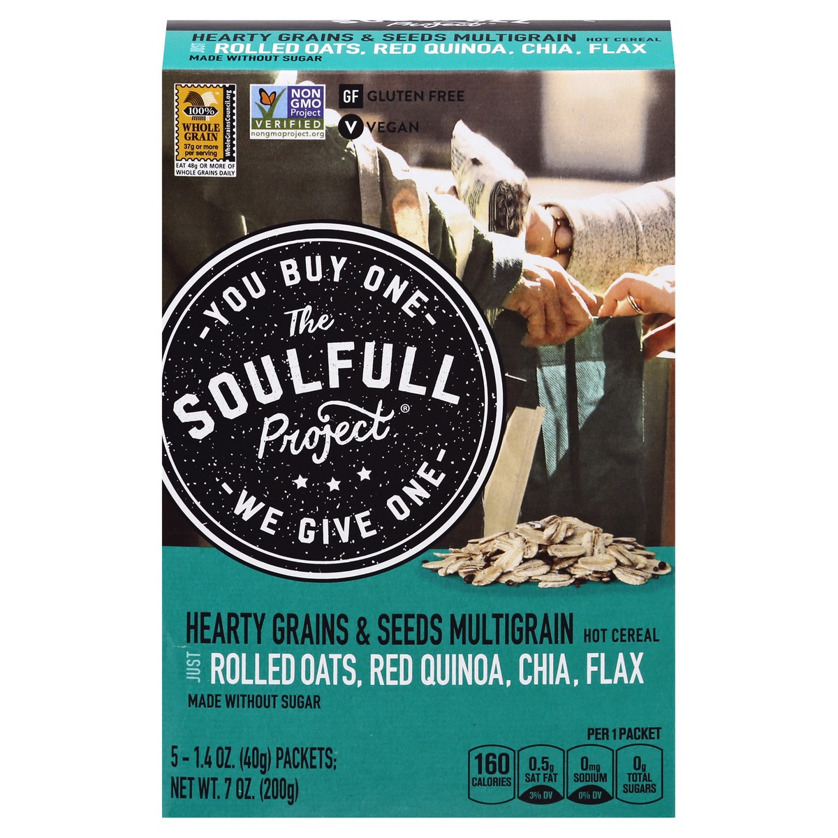 slide 1 of 13, The Soulfull Project Hearty Grains & Seeds Multigrain Hot Cereal 5 ea, 5 ct