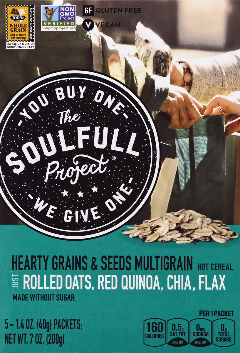 slide 5 of 13, The Soulfull Project Hearty Grains & Seeds Multigrain Hot Cereal 5 ea, 5 ct