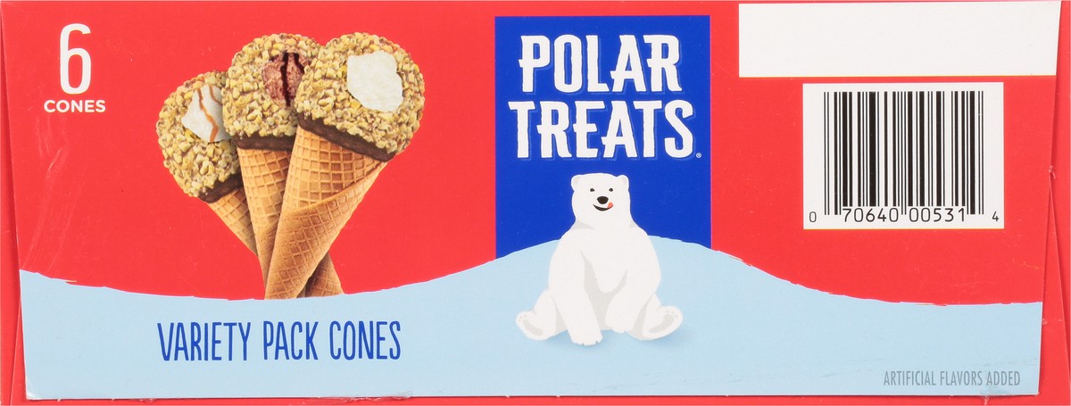 slide 4 of 9, Polar Treats Variety Pack Ice Cream Cone, 6pk, 6 ct