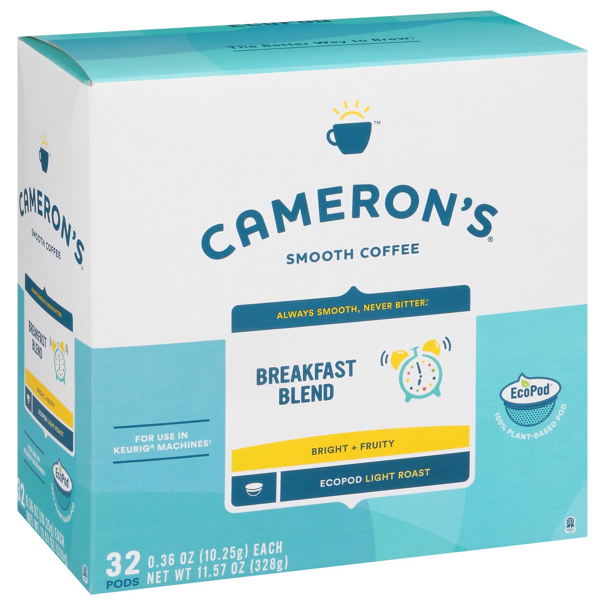 slide 6 of 9, Cameron's EcoPods Light Roast Breakfast Blend Coffee 32 - 0.36 oz Pods, 32 ct