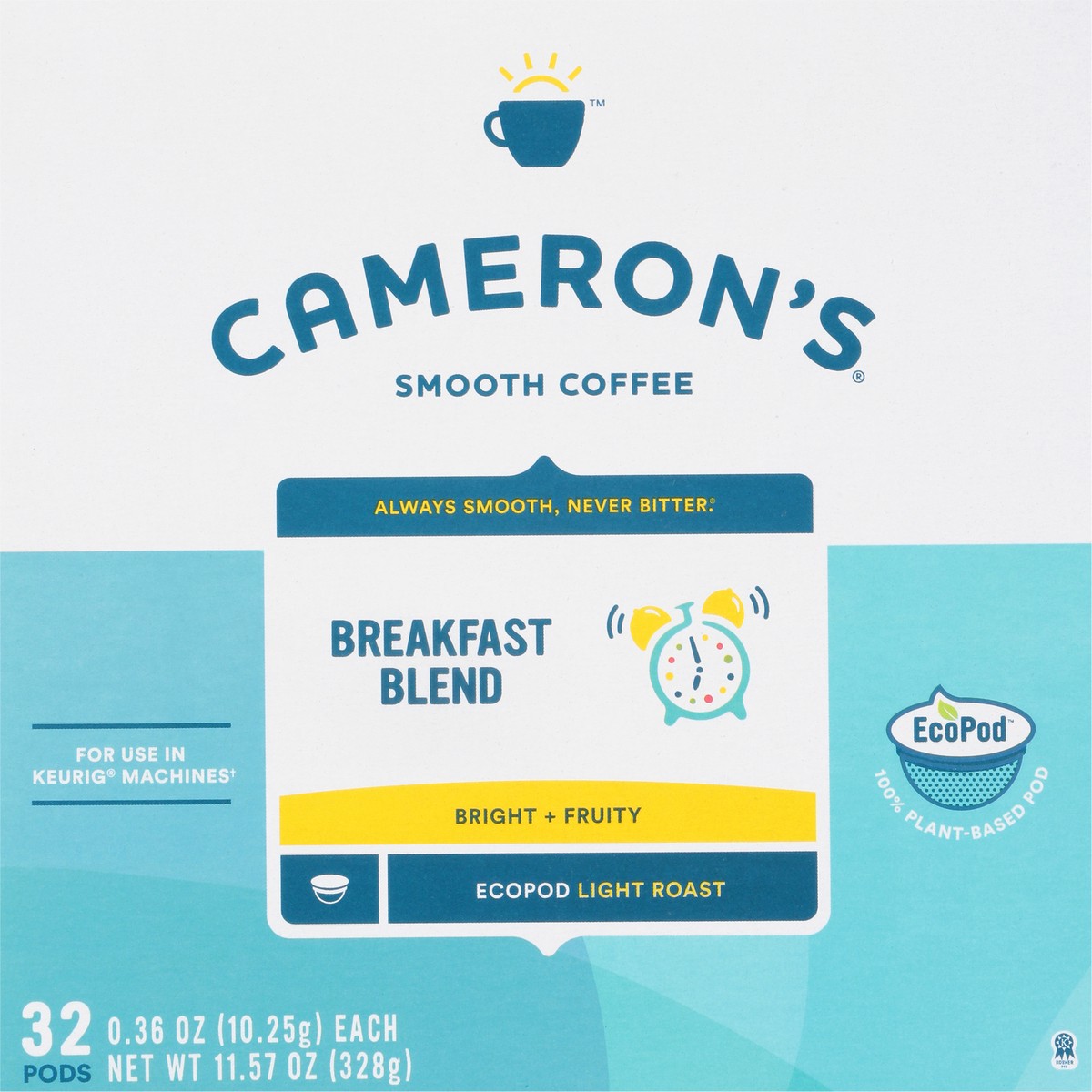 slide 2 of 9, Cameron's EcoPods Light Roast Breakfast Blend Coffee 32 - 0.36 oz Pods, 32 ct