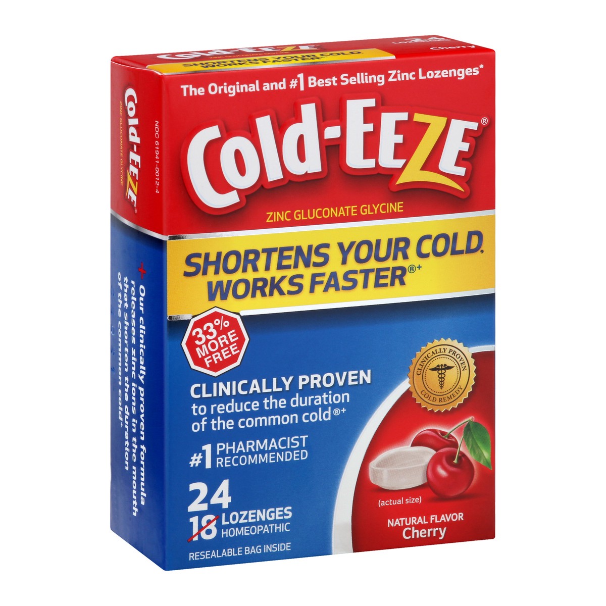 slide 8 of 8, Cold-EEZE Cold Remedy Lozenges Cherry, 24 ct