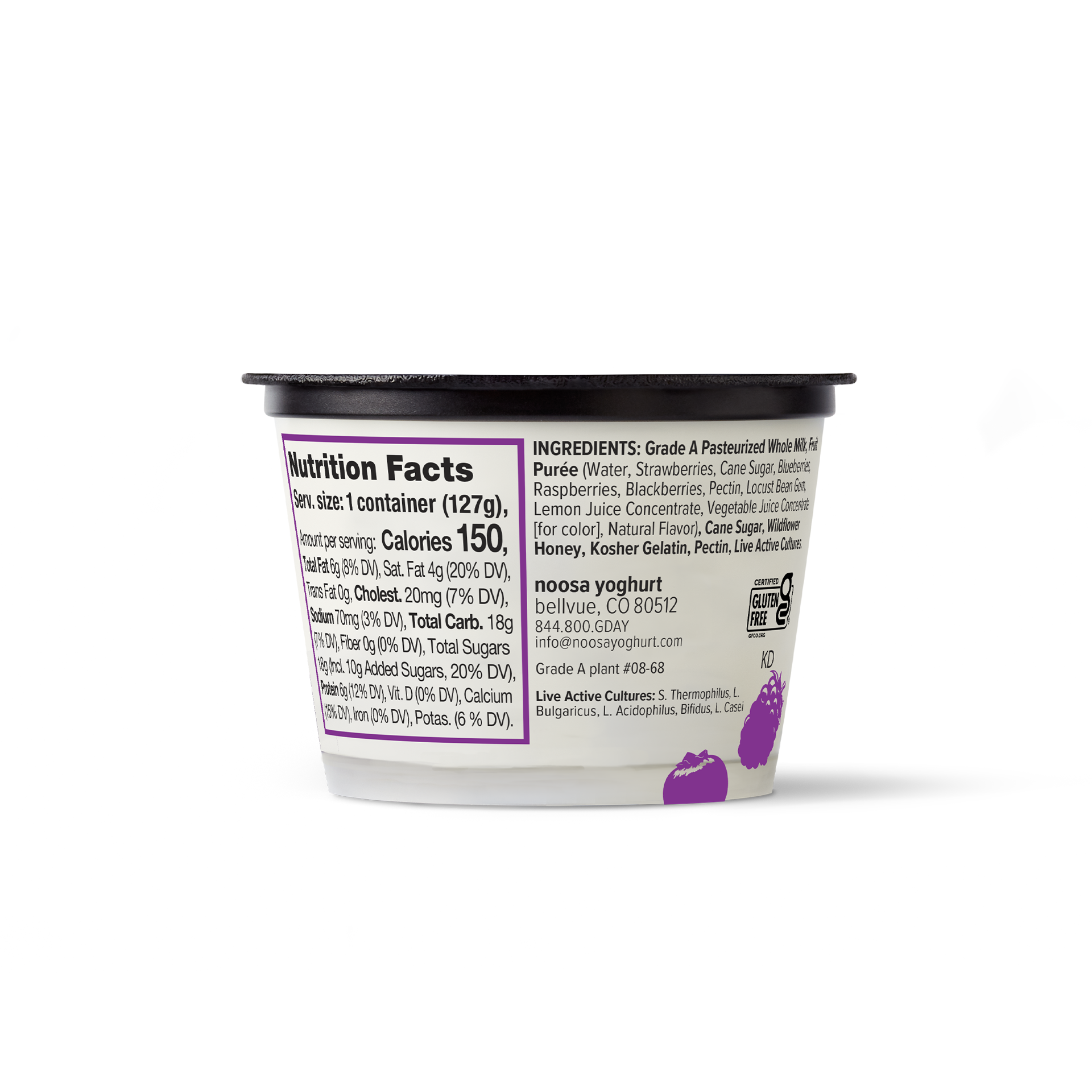 slide 2 of 2, Noosa Mixed Berry Finest Yoghurt 4.5 oz, 4.5 oz
