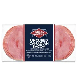 Dietz & Watson Uncured Canadian Bacon 6 oz