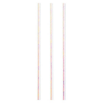 slide 1 of 1, Creative Converting Iridescent Paper Straws, 7.75 in., 24 ct