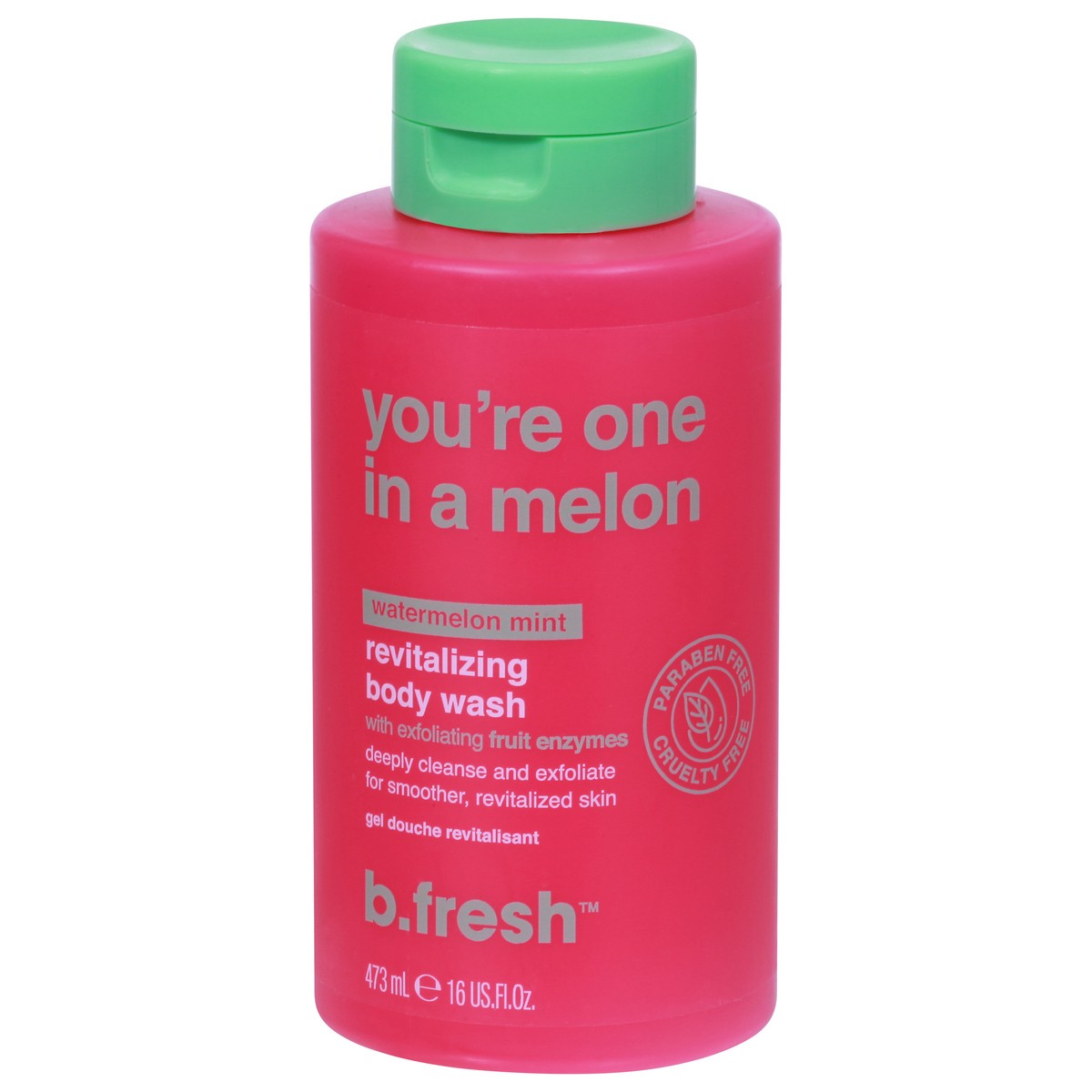 slide 2 of 12, b.fresh Watermelon Mint Revitalizing Body Wash with Fruit Enzymes 16 fl oz, 1 ct