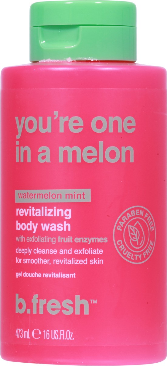 slide 5 of 12, b.fresh Watermelon Mint Revitalizing Body Wash with Fruit Enzymes 16 fl oz, 1 ct