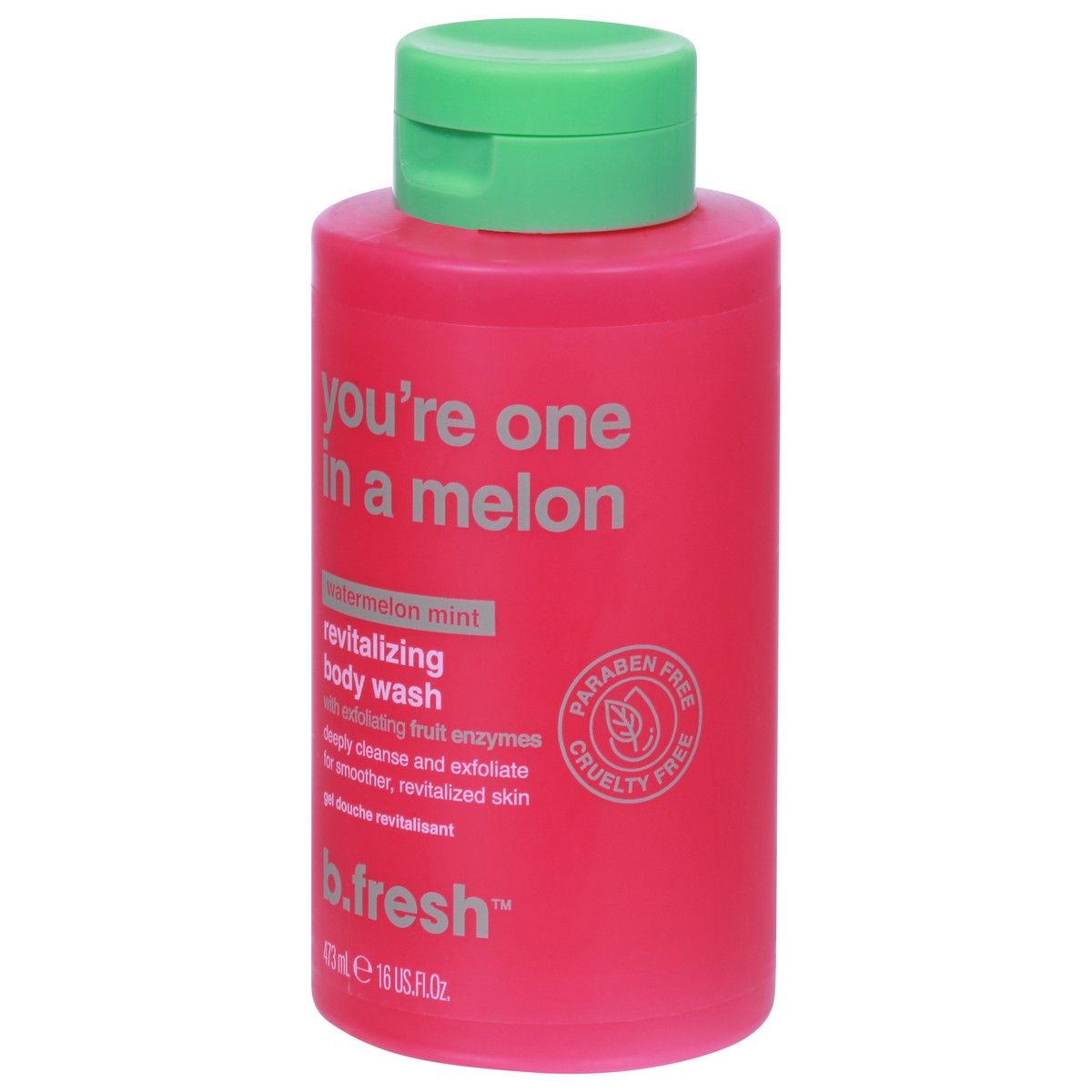 slide 7 of 12, b.fresh Watermelon Mint Revitalizing Body Wash with Fruit Enzymes 16 fl oz, 1 ct