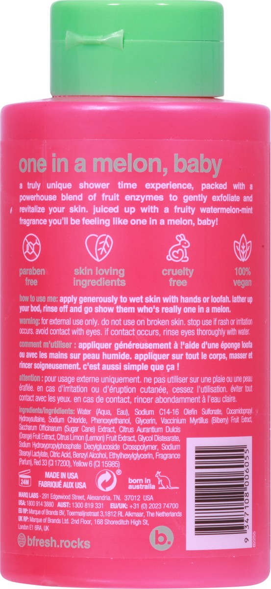 slide 4 of 12, b.fresh Watermelon Mint Revitalizing Body Wash with Fruit Enzymes 16 fl oz, 1 ct