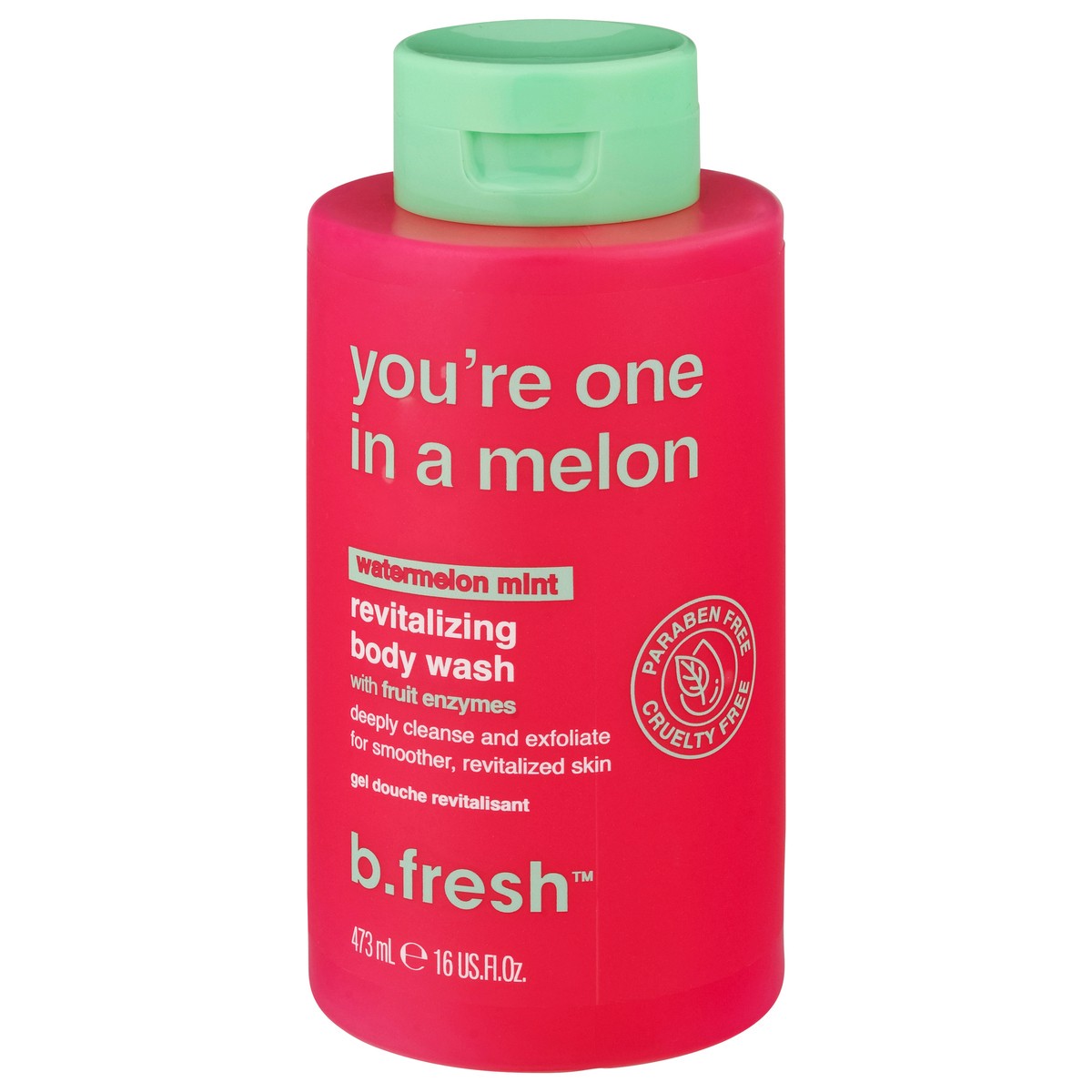 slide 1 of 12, b.fresh Watermelon Mint Revitalizing Body Wash with Fruit Enzymes 16 fl oz, 1 ct