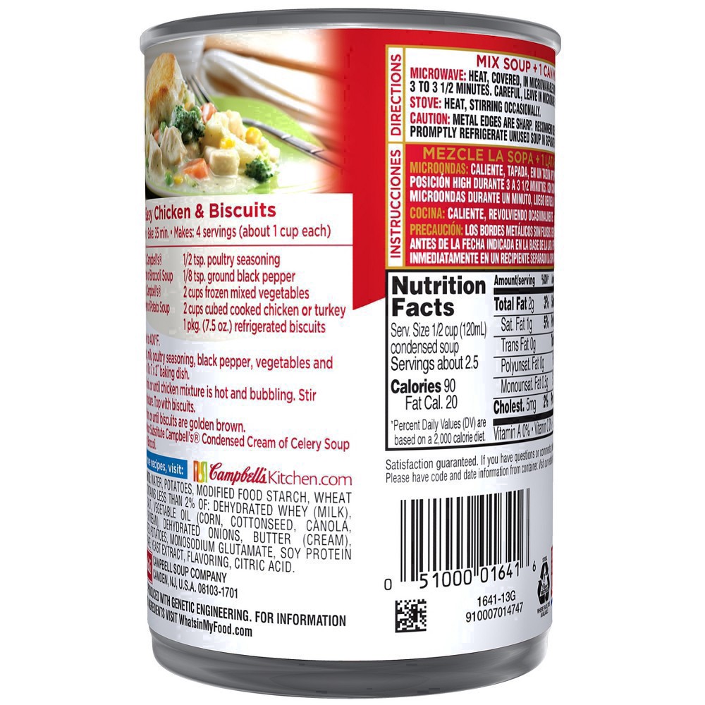 slide 6 of 93, Campbell's Condensed Cream of Potato Soup, 10.5 oz Can, 10.5 oz