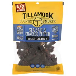 Tillamook Country Smoker Sea Salt & Cracked Pepper Beef Jerky 8 oz