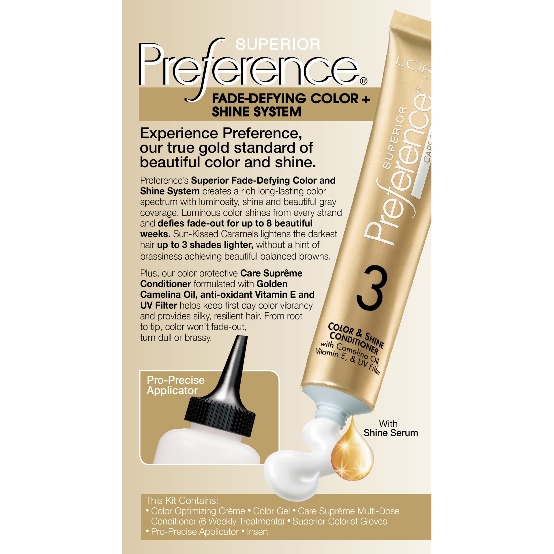 slide 7 of 8, L'Oréal Superior Preference Sun-Kissed Caramels - UL63 Hi-Lift Gold Brown, 1 ct