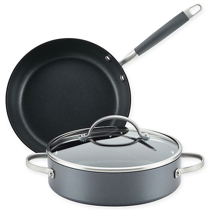 slide 1 of 7, Anolon Advanced Home Nonstick Hard-Anodized Aluminum Cookware Set - Moonstone, 3 ct