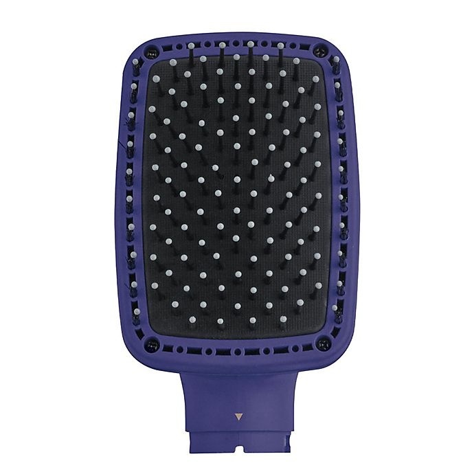 slide 1 of 3, Hot Tools Signature Series One-Step Detachable Straight Dry Paddle Brush, Purple, 1 ct