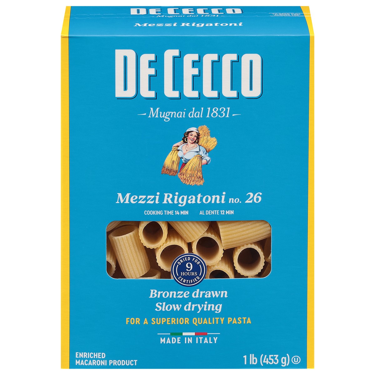 slide 9 of 13, De Cecco No. 26 Mezzi Rigatoni 1 lb, 16 oz