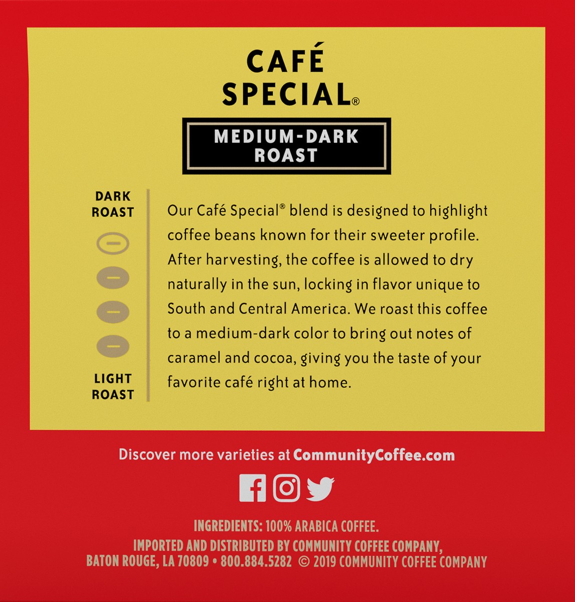 slide 3 of 13, Community Coffee Coffee Cafe Special Medium-Dark Roast Coffee Single-Serve Cups - 4.5 oz, 12 ct