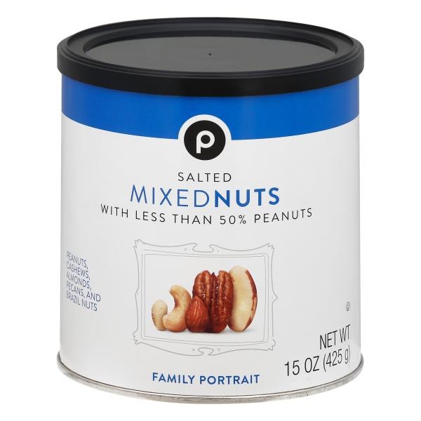 slide 1 of 1, Publix Mixed Nuts, Salted, 15 oz