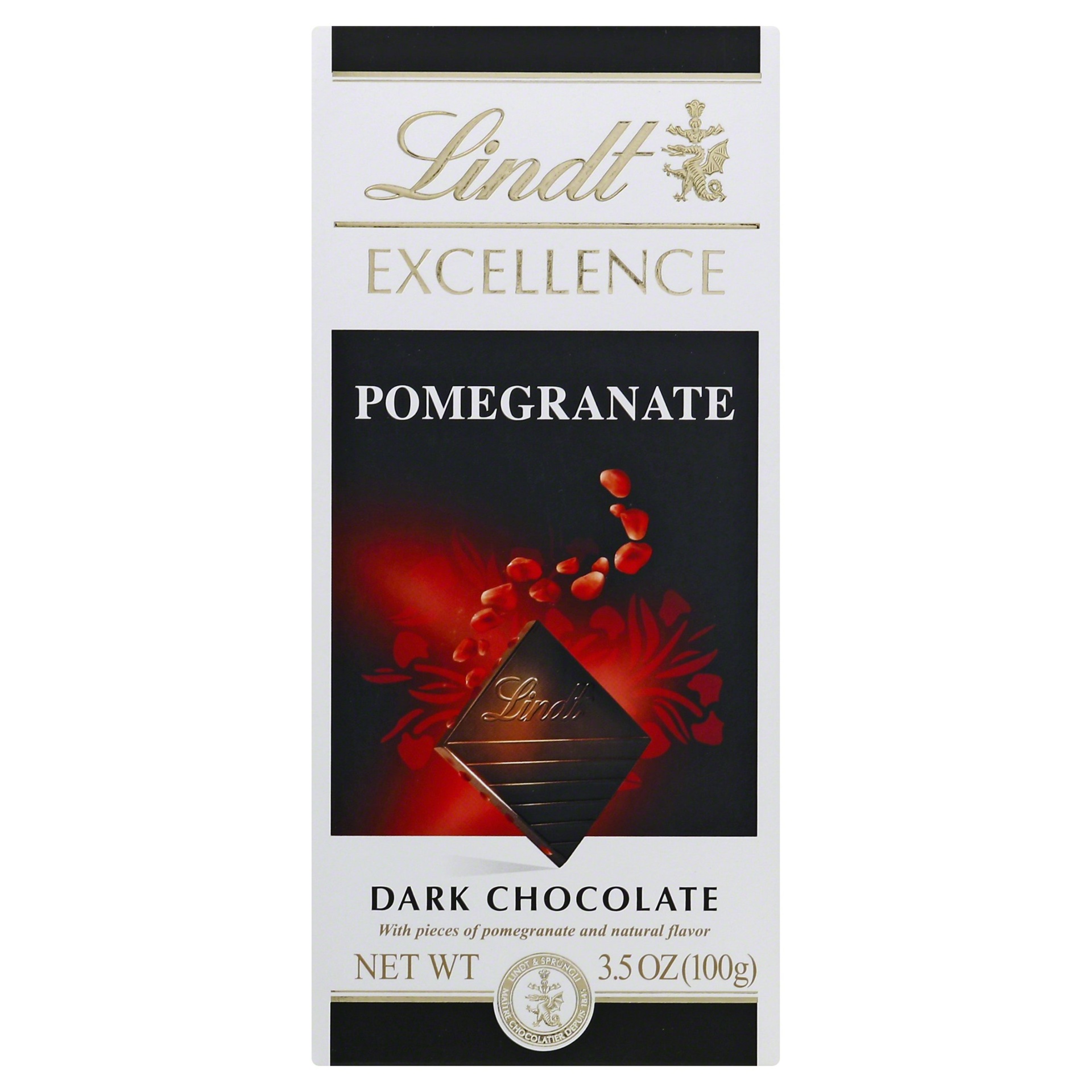 slide 1 of 5, Lindt Excellence Pomegranate Dark Chocolate Bar, 3 oz