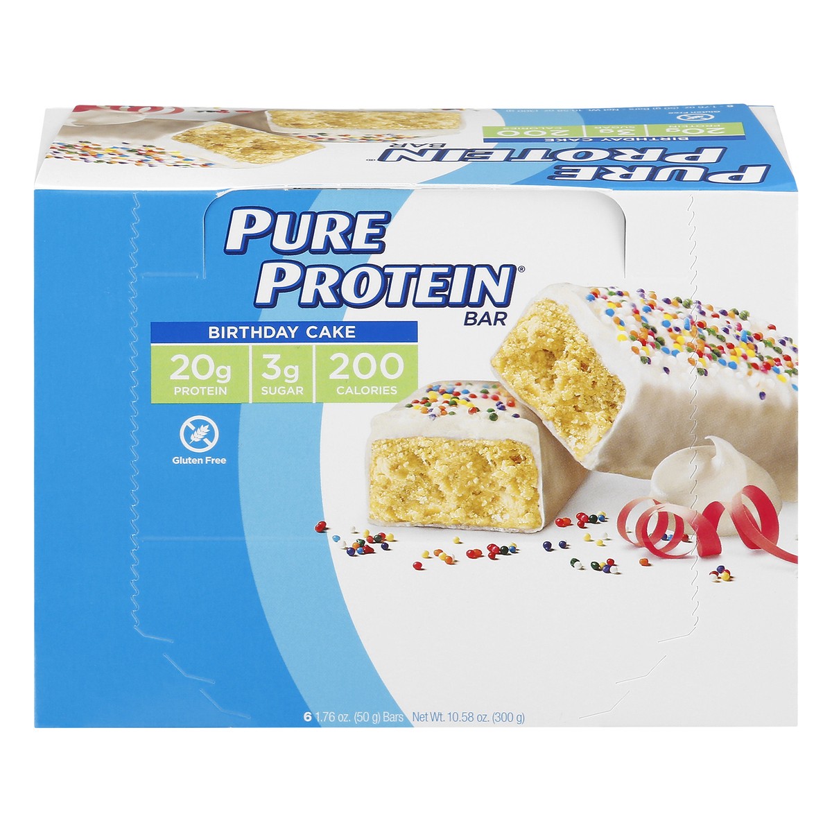 slide 1 of 1, Pure Protein Bar, Birthday Cake, 6 ct; 10.5 oz