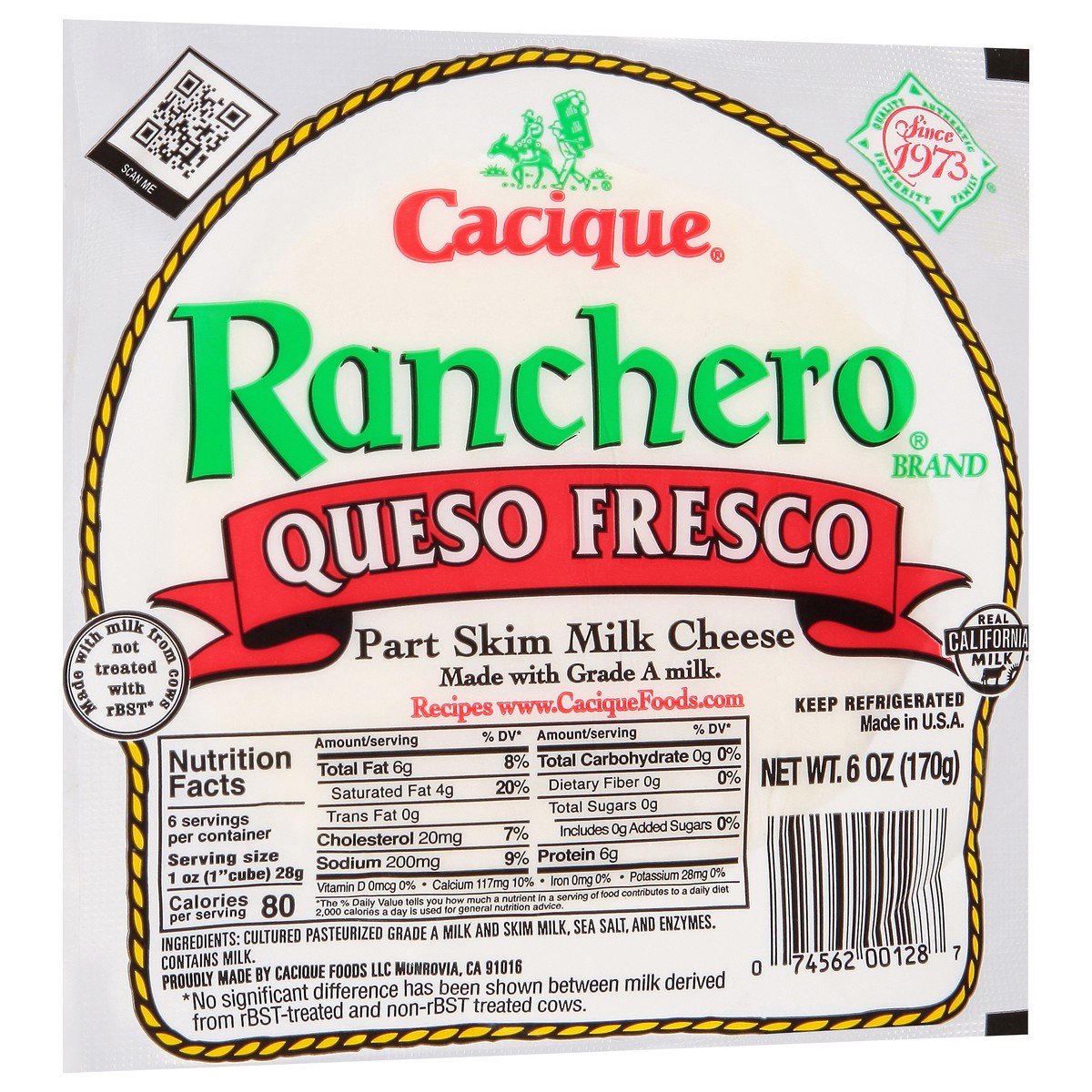 slide 12 of 12, Cacique Ranchero Queso Fresco, 6 oz