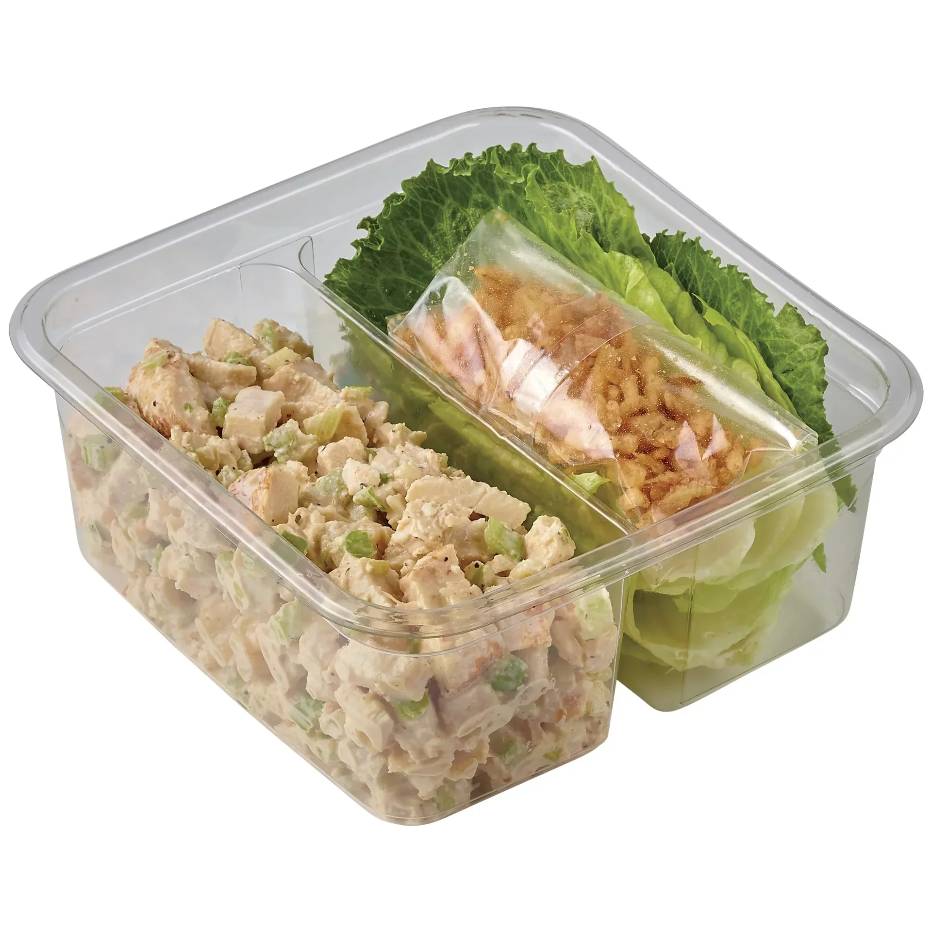 slide 1 of 1, Meal Simple by H-E-B Rotisserie Chicken Salad Lettuce Wraps, 1 ct