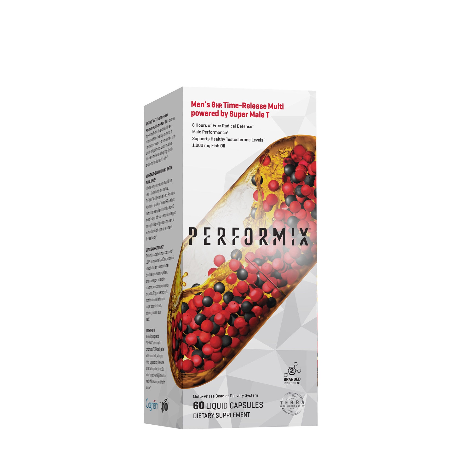 slide 1 of 1, Performix Men's 8HR Time-Release Multi Powered by Super Male T, 60 ct