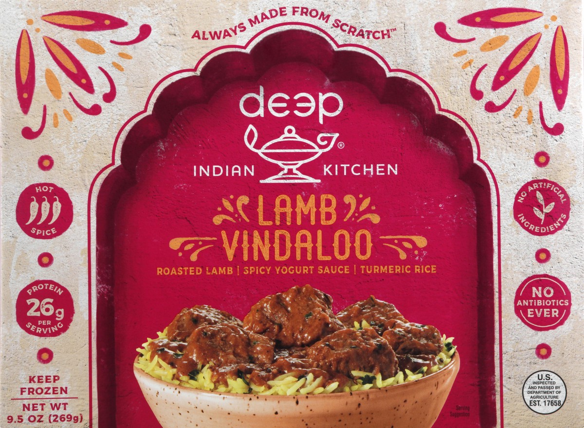 slide 5 of 10, Deep Indian Kitchen Tandoor Chef Lamb Vindaloo with Turmeric Basmati Rice, 9.5 oz