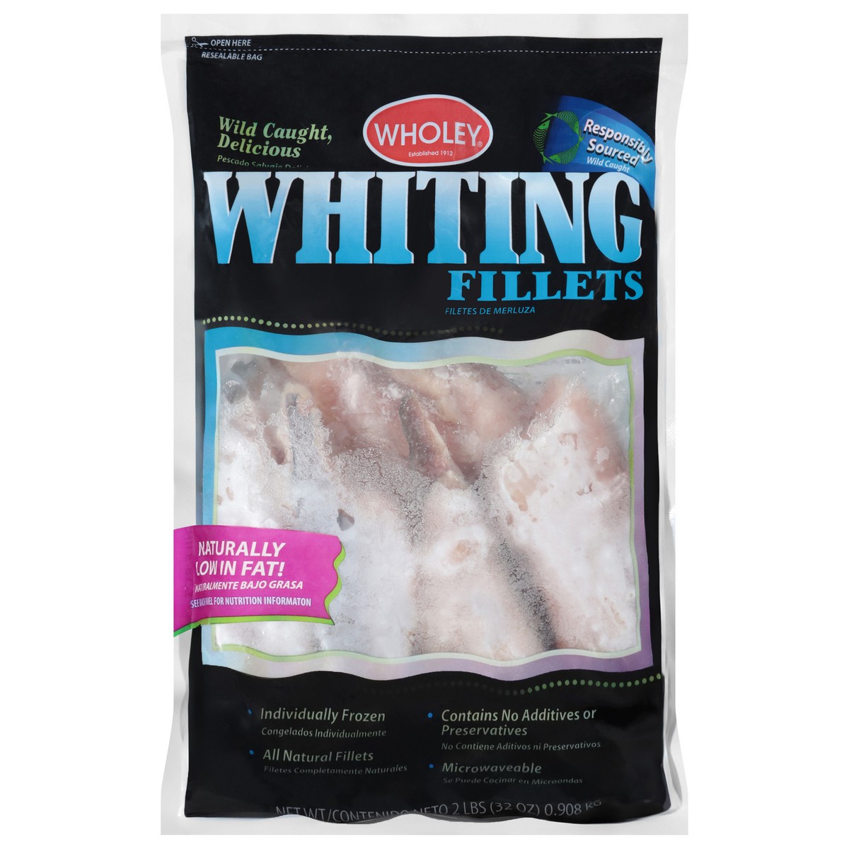 slide 1 of 9, Wholey Whiting Fillets 2 lb, 32 oz