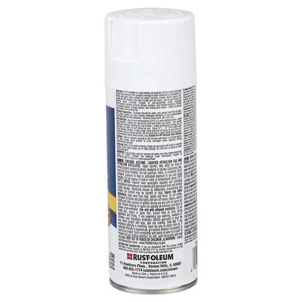 slide 8 of 9, Zinsser Bulls Eye 1-2-3 Primer Spray, Bright White, 13 oz