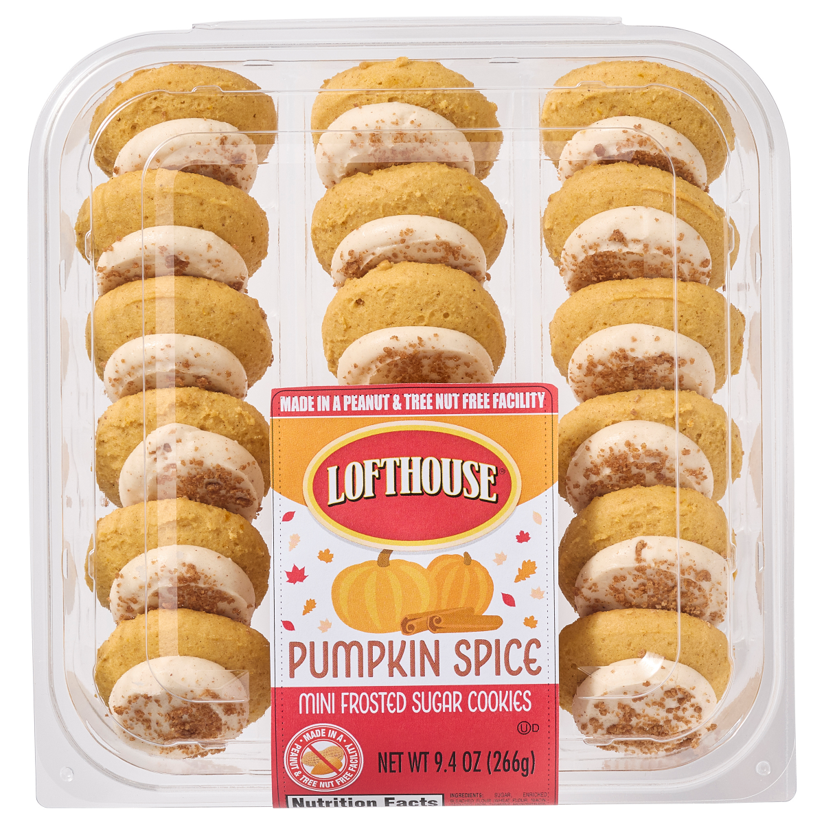 slide 1 of 4, Lofthouse Frosted Pumpkin Spice Mini Sugar Cookies 9.4 oz, 9.4 oz