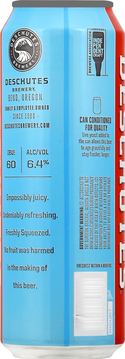 slide 3 of 7, Deschutes Brewery Fresh Squeezed Ipa Single Can, 19.2 fl oz