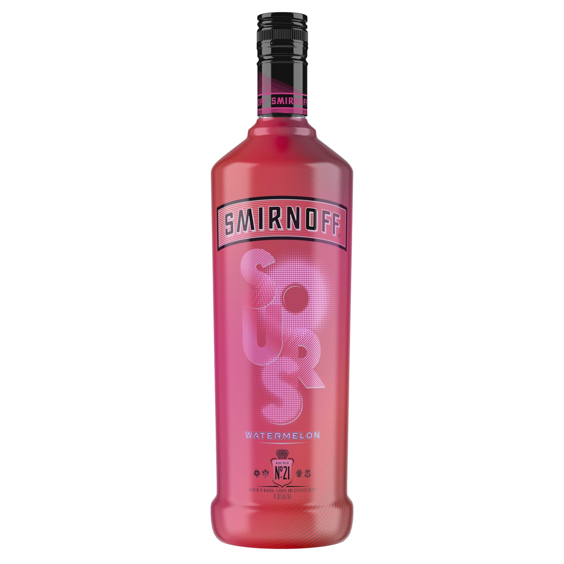 slide 1 of 5, Smirnoff Sours Watermelon (Vodka Infused with Natural Flavors) - 1 L Bottle, 1 liter