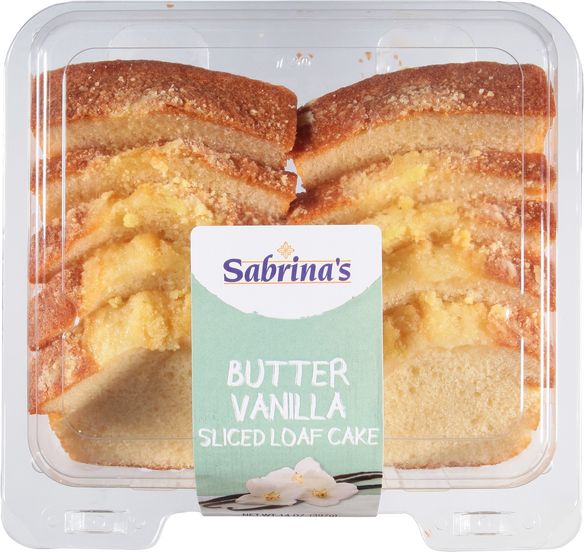 slide 8 of 11, Sabrina's Sliced Butter Vanilla Loaf Cake 14 oz, 14 oz