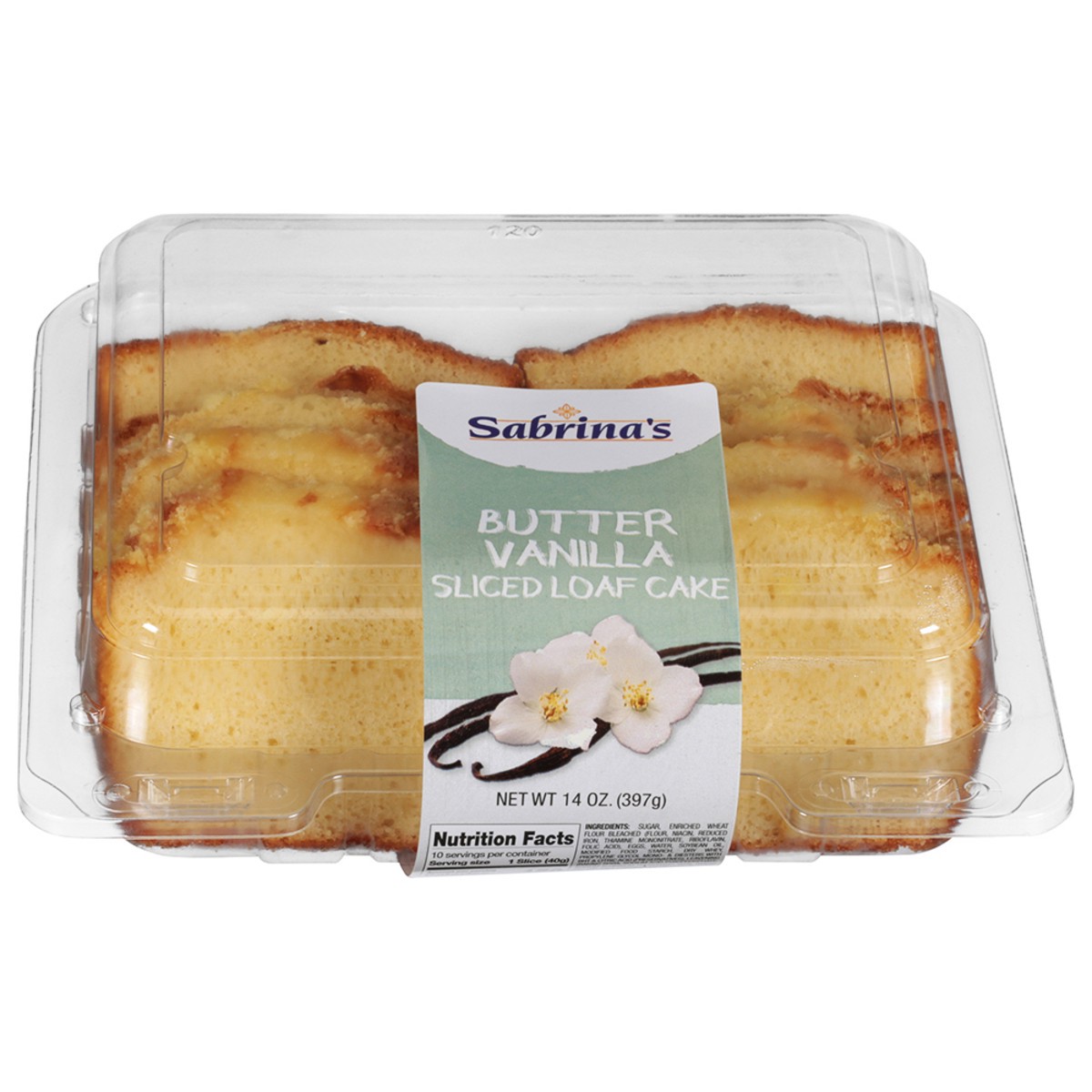 slide 2 of 11, Sabrina's Sliced Butter Vanilla Loaf Cake 14 oz, 14 oz